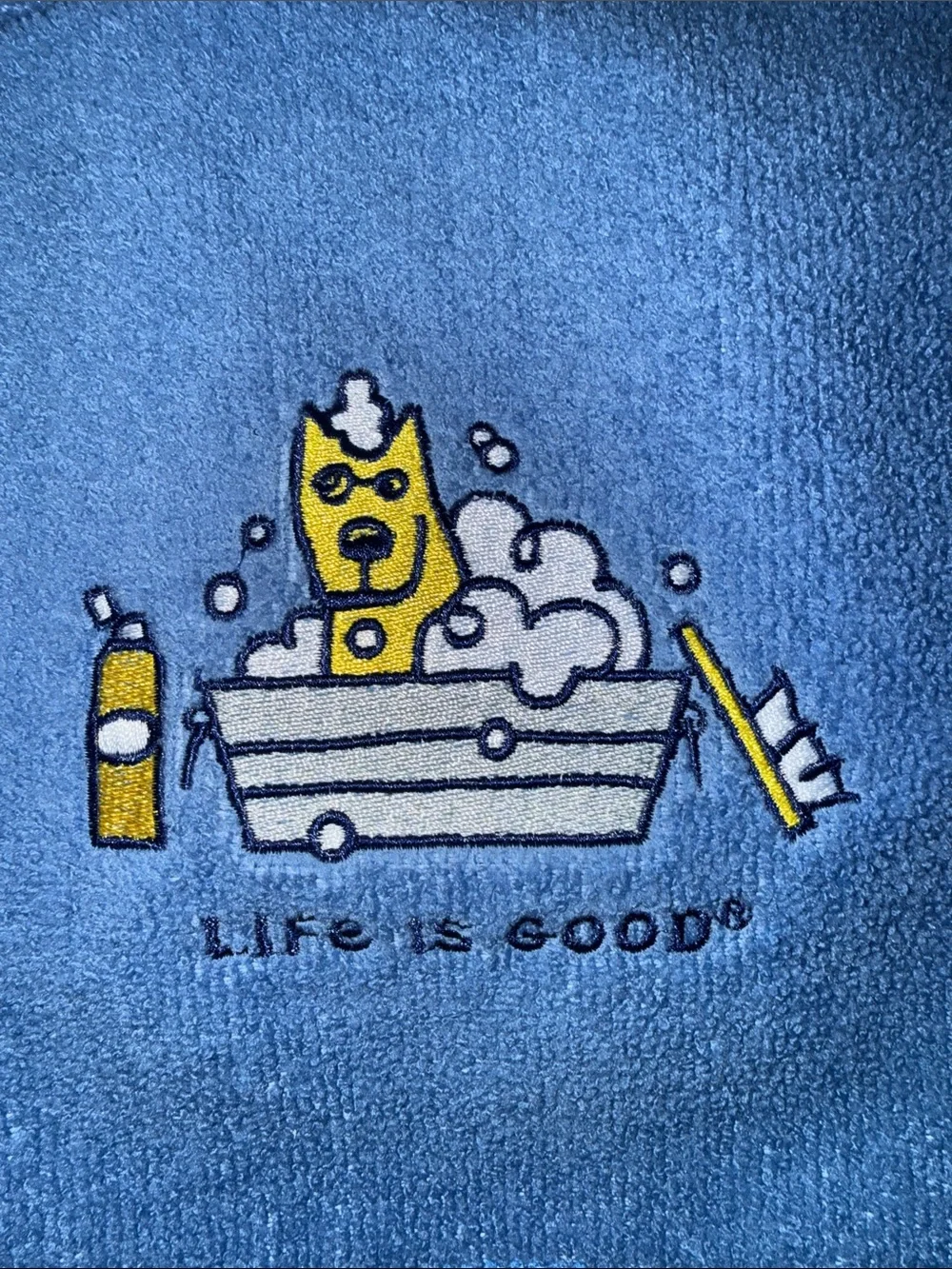 RARE Life Is Good - Pet Microfiber JAKE Drying Towel & Silicone Grooming Mitt-